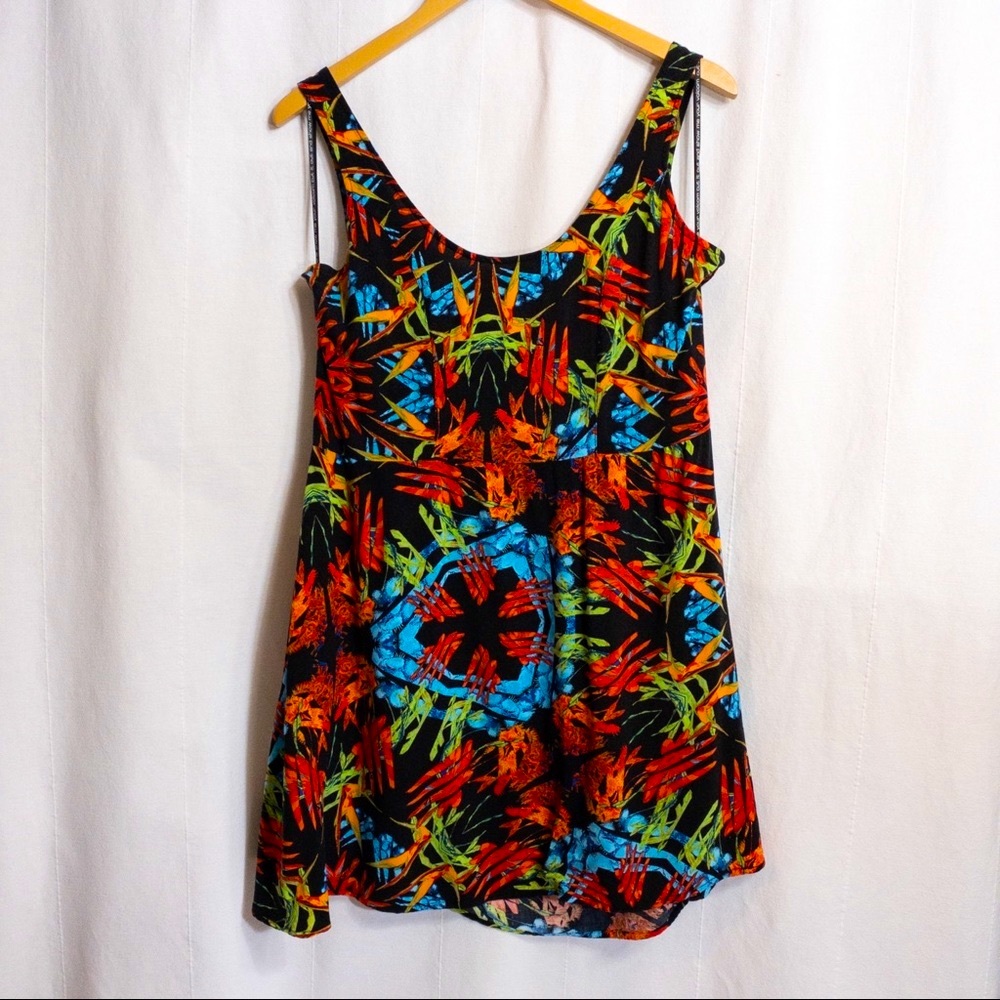 Volcom Better Days Dress Black & Multi Color L